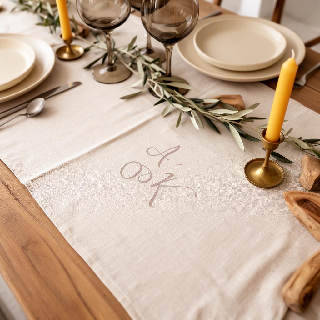 Styled tablescape with hessian and chiffon styling layers